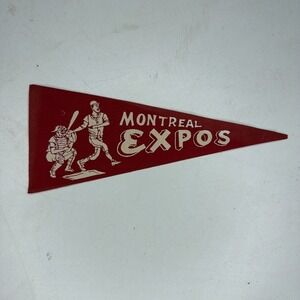 Vintage Montreal Expos Baseball Mlb 3.75x9 Mini Pennant Flag Rare